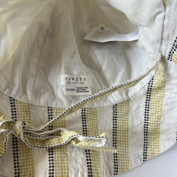 Firsts By Petit Lem Striped Dress & Hat - Picture 4 of 11